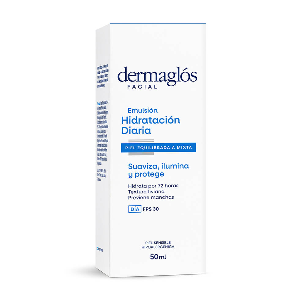 Emulsi&oacute;n Facial Hidratante D&iacute;a Dermagl&oacute;s Piel Equilibrada Mixta FPS 30 50 ml image number 2