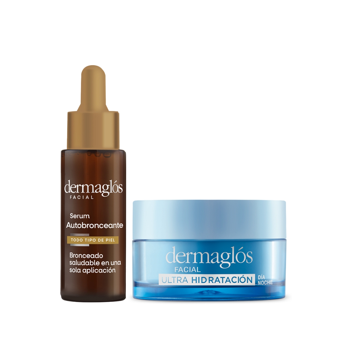 Kit Facial Dermaglós Autobronceante + Crema Ultra Hidratación image number 0