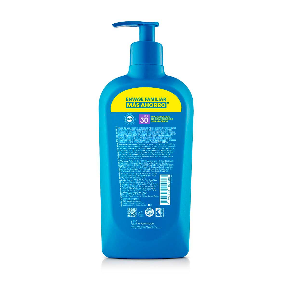 Protector Solar Dermaglós FPS 30 emulsión 380 ml image number 1