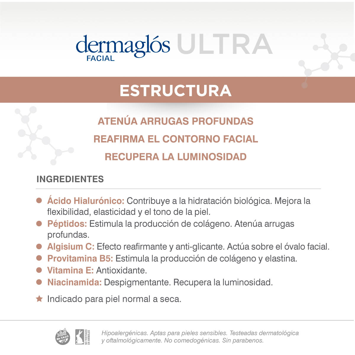 Crema Dermagl&oacute;s Hidratante D&iacute;a FPS 30 Ultra Estructura 50 g image number 6