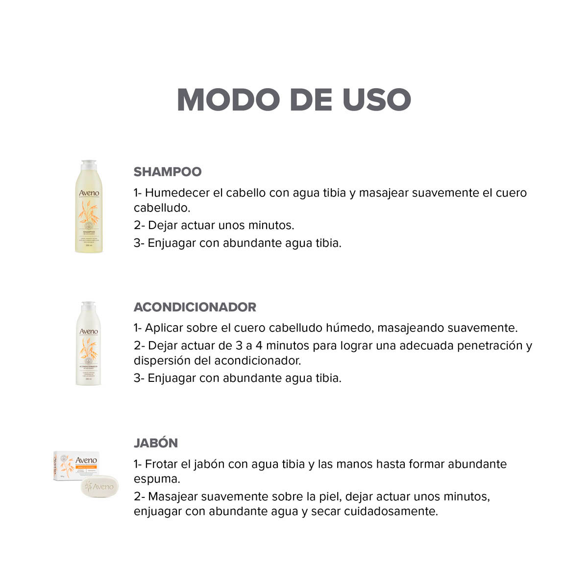 Kit de Ba&ntilde;o Aveno Cuidado Capilar y Corporal image number 2