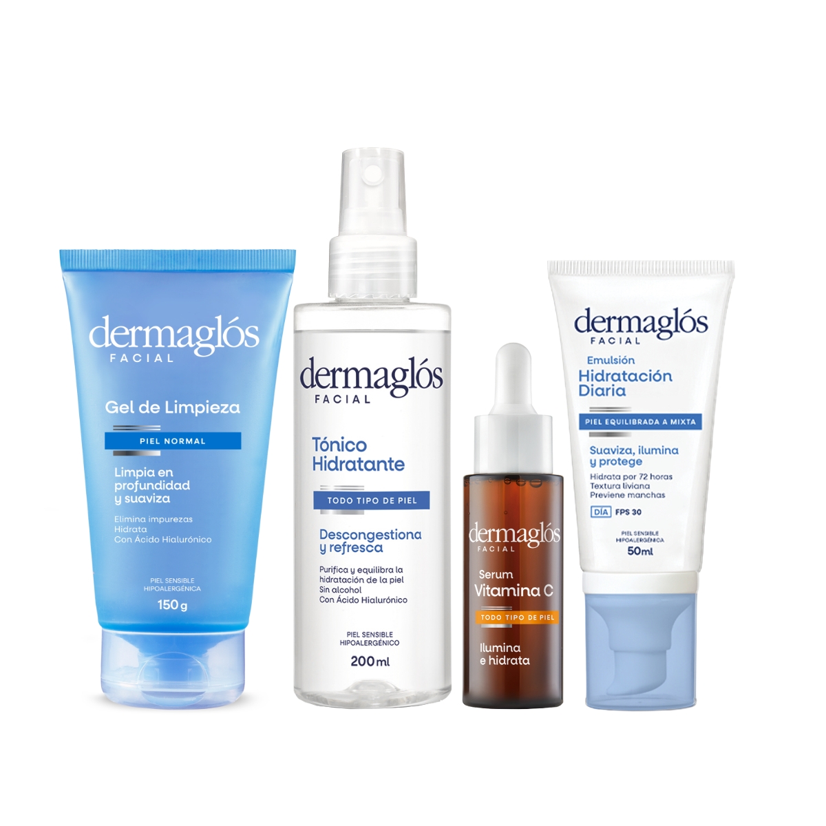 Kit Facial Dermagl&oacute;s Rutina Piel Normal a Mixta Serum Vit C image number 0