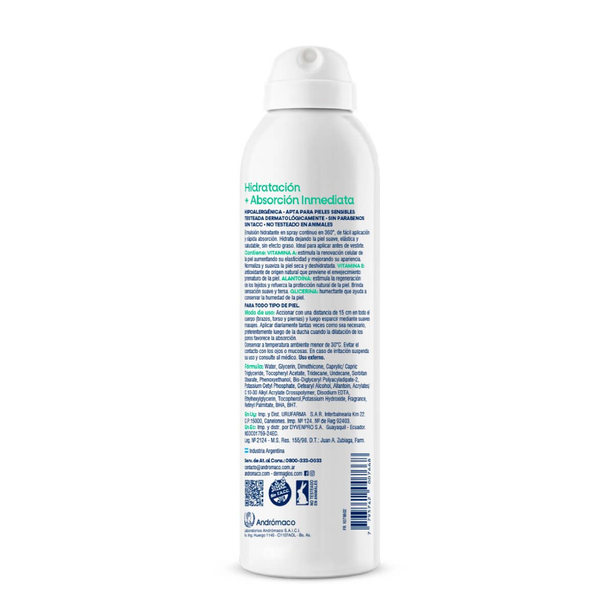 Dermaglós Corporal Emulsión Hidratación Inmediata en Spray Continuo 175 ml image number 2